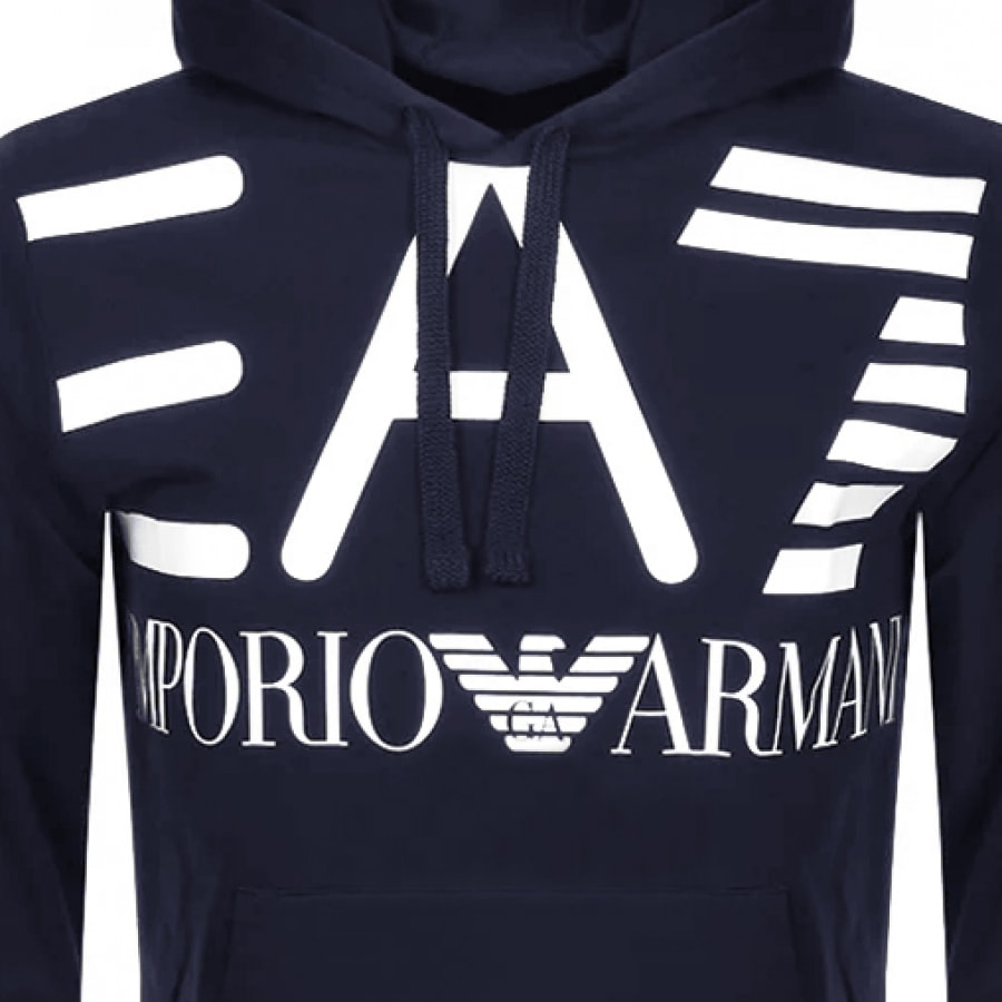 Alternative Image for ProductEA7 Emporio Armani Logo Hoodie Navy3